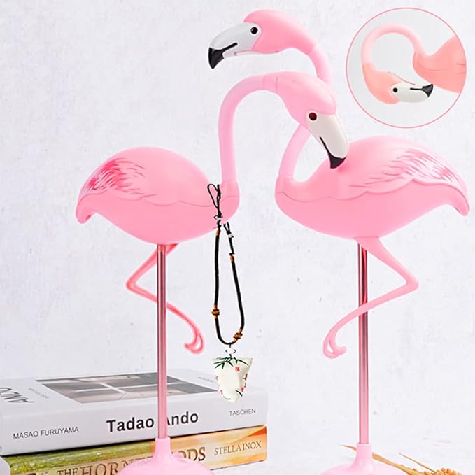 Fantasee Flamingo Desk Lamp USB Bedside Table Lamp Nursery Night Light Touch Dimmable for Child Kids Students Bedroom Living Room Dorm Reading Birthday Party Gift (Pink Flamingo) - LeafyLoom