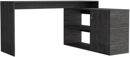 NicBex Kimberly-DW-00005-LWJ Home Office Desks, 59.6"x45.9"x30.1", Gray - LeafyLoom