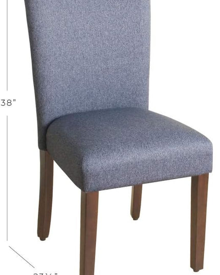 HomePop Parsons Classic Upholstered Accent Dining Chair, Single Pack, Blue - LeafyLoom