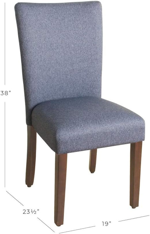 HomePop Parsons Classic Upholstered Accent Dining Chair, Single Pack, Blue - LeafyLoom