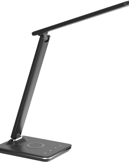 LED Desk Lamp with Wireless Charging - 5.5X 7.9X 23 - Adjustable & Customizable 3-Color Lamp - Perfect Charger Lamp for Office & Desk Lamps for College Dorm Rooms Charging Port - LeafyLoom