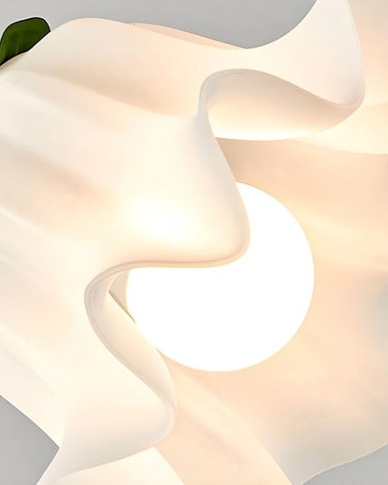 OTTOSON Modern Floor Lamp 1 Light Flower Tall Lamp Iron Standing Lamp Cute Floral Lamp Arc Freestanding Light with Acrylic Shade for Living Room Corner Bedroom Kids Room Office, White - LeafyLoom