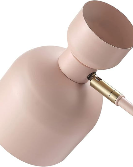 Globe Electric 52297 Harper 16" Desk Lamp, Matte Pink, Matte Brass Pivot Joint, in-Line On Off Switch - LeafyLoom