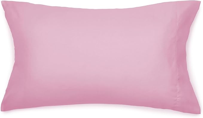 Amazon Basics 2 Piece Microfiber Kid's Bed-in-a-Bag Bedding Set, Toddler, Pink, Solid - LeafyLoom