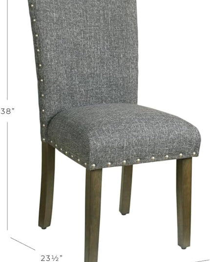 HomePop Classic Parsons Dining Chairs, Set of 2, Gray(Set of 2) - LeafyLoom