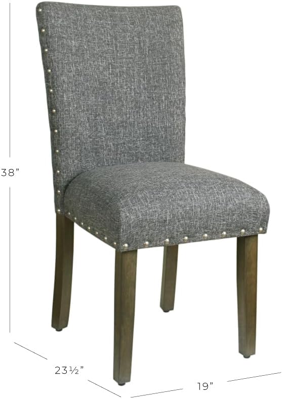 HomePop Classic Parsons Dining Chairs, Set of 2, Gray(Set of 2) - LeafyLoom