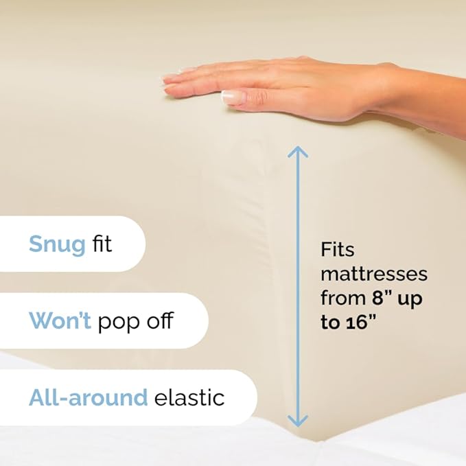 Twin Size 3 Piece Sheet Set - Comfy Breathable & Cooling Sheets - Hotel Luxury Bed Sheets for Women & Men - Deep Pockets, Easy-Fit, Extra Soft & Wrinkle Free Sheets - Off White Oeko-Tex Bed Sheet Set - LeafyLoom