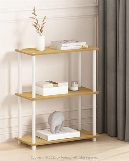 Furinno Turn-N-Tube Display Rack, 3-Tier Single, Beech - LeafyLoom