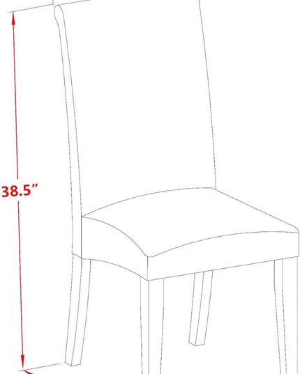 East West Furniture BOBA5-WHI-01 Boston 5 Piece Modern Set Includes a Round Kitchen Table and 4 Cream Fabric Parsons Dining Chairs, Linen White, 42x42 Inch - LeafyLoom