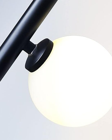 Hsyile Modern Creative Black Floor Lamp for Living Room,Bedroom,Office,Globe High Pole Standing Lamp, Tree Lamp,9 LED Bulbs included - LeafyLoom
