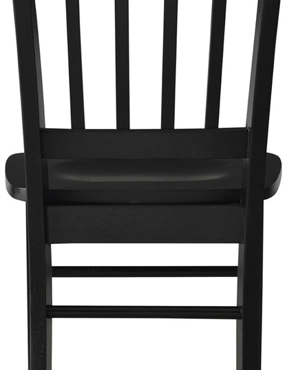 Boraam Shaker 2 Room Side Chairs, Dining Height, Black - LeafyLoom