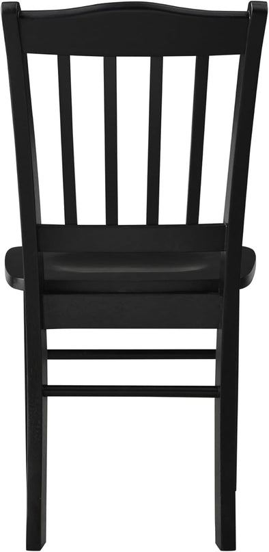 Boraam Shaker 2 Room Side Chairs, Dining Height, Black - LeafyLoom