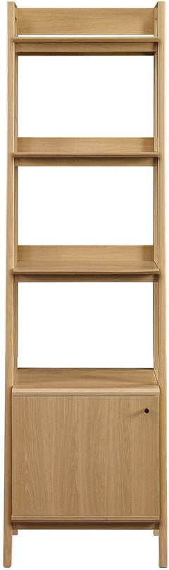 Modway 21" Bookshelf Display Case in Oak - LeafyLoom