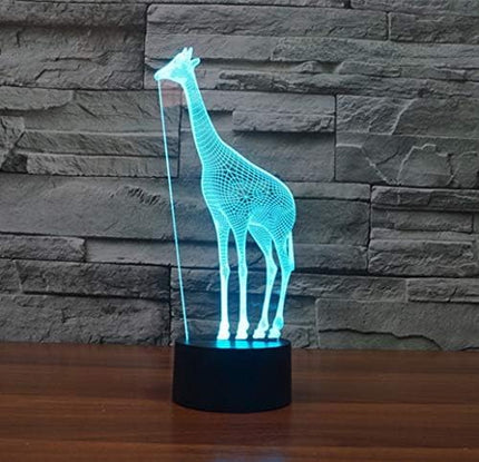 Giraffe 3D Night Light, Acrylic Giraffe USB LED Table Lamp Home r2d2 3D Arts Decor - 7 Colors Changing Bedroom Decor Night Light Gifts for Father Mother Husband Wife .. - LeafyLoom