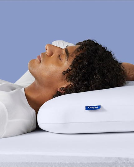 Casper Sleep Foam Pillow, Two Pack, White, King - LeafyLoom
