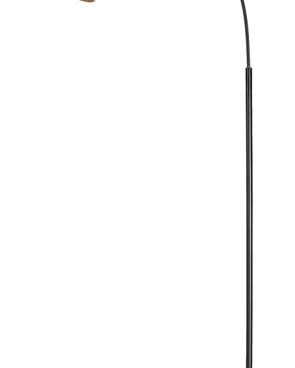 Arc Floor Lamps for Living Room, Modern Farmhouse Floor Lamp with Remote Control, Floor Lamp with 360° Adjustable Hanging Dome Shade, Dimmable Tall Lamp with 9W LED Bulb (Black, 1 PACK) - LeafyLoom