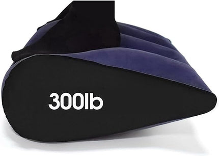 Inflatable Wedge Pillow, Bed Wedges & Body Positioners Pillow, Traveling Pillow, Body Position Cushion, Leg Positioner Pillow, Surface Flocking for Sleeping Traveling Yoga (Blue, Without Handle) - LeafyLoom