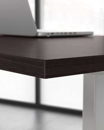 Bush Business Furniture Move 60 27-48-Inch Adjustable Desk, Black Walnut/Cool Gray Metallic (M6S6030BWSK) - LeafyLoom