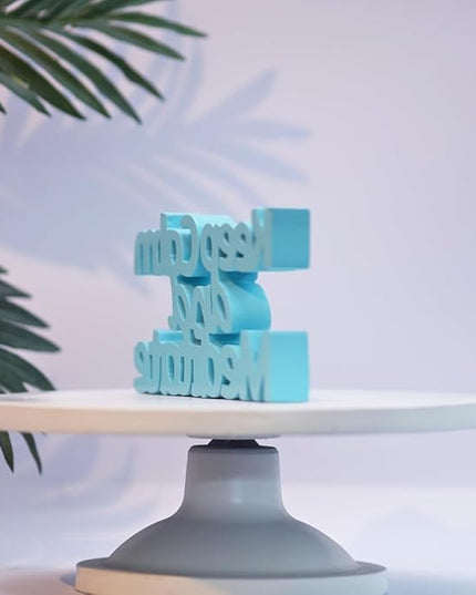 NUKKAD TALES Keep Calm and Meditate Blue Aesthetic Table Decor - Ideal for Home or Office Desk, Shelf. Quirky Room Decoration Showpiece, Birthdays, Corporate Gifts, Inspirational Wall Decor. - LeafyLoom
