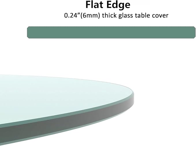 30 Inch Round Tempered Glass Table Top, Transparent - LeafyLoom