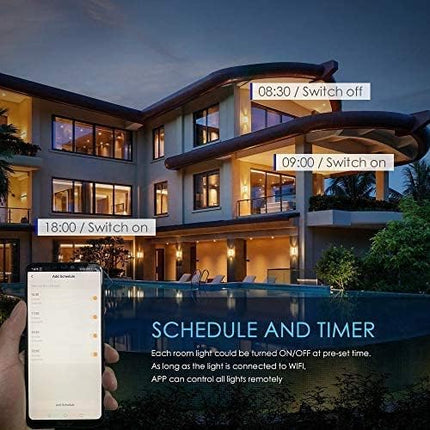 TALOYA 18 Inch Flush Mount Light Fixture Led,Compatible with Alexa Google Assistant Smart Life App,Sleek Round Ceiling Fixture,36+4W Main Light and RGB Night Light Adjustable,Enabled by 2.4G Wi-Fi Taloya