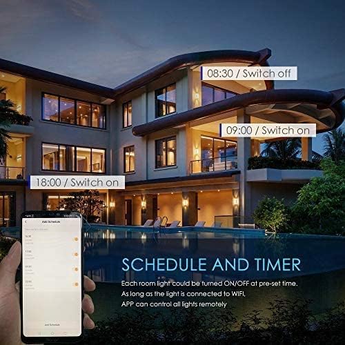TALOYA 18 Inch Flush Mount Light Fixture Led,Compatible with Alexa Google Assistant Smart Life App,Sleek Round Ceiling Fixture,36+4W Main Light and RGB Night Light Adjustable,Enabled by 2.4G Wi-Fi Taloya
