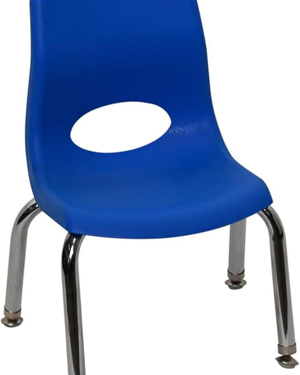 Angeles H, Blue with Chrome Legs MyPosture Children's Chair, 8-inch - LeafyLoom