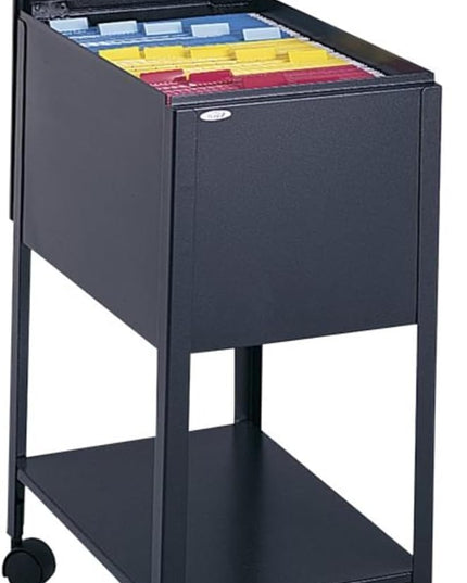 Safco Products 5361BL Standard Mobile Tub File with Lock, Letter Size, Black - LeafyLoom