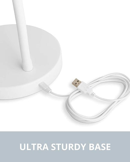 Reliable UberLight Flex 4100TL Task Light – LED Portable Desk Light with Base, USB Connection, 26.5” Flexible Gooseneck, 270° Rotational Head, 9 Light Settings, and up to 60,000 Hours of Use (White) - LeafyLoom