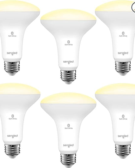 Sengled Smart Flood Light Bulb Bluetooth Mesh, Soft White LED Smart Light Bulbs 60 W Equivalent Bulb BR30 E26 Base, Perfect for Bedroom Living Room, No Hub Required, 6 Pack Sengled
