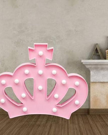 OSALADI Crown Night Light Crown Shaped Light Creative Night Light Crown LED Light Princess Night Light LED Night Lamp Decorative Night Lamp Without Batteries, Pink - LeafyLoom