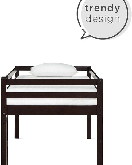 DHP DA8377-E Milton Twin, Espresso Loft Bed - LeafyLoom