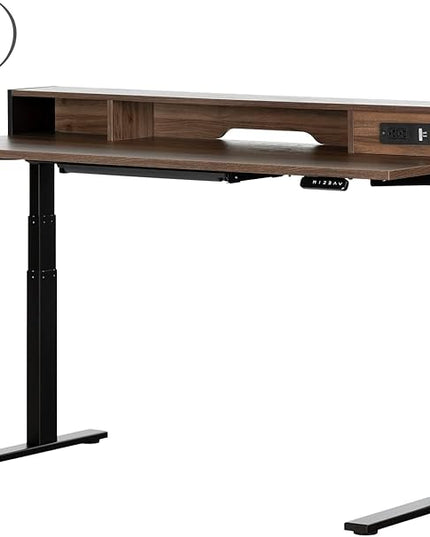 South Shore Helsy 2-Drawer File Cabinet, Lateral, Natural Walnut - LeafyLoom