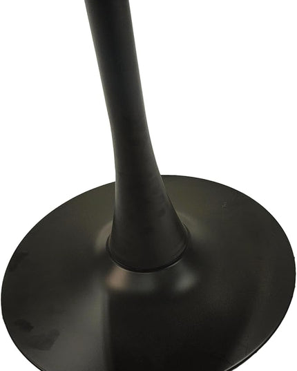 NicBex 31.5Inch Round Dining Table,Mid-Century Modern Kitchen Table with MDF Black Tabletop and Pedestal Base for 2 to 4,Leisure Coffee Table for Kitchen,Small Space,Apartment and Living Room,Black - LeafyLoom