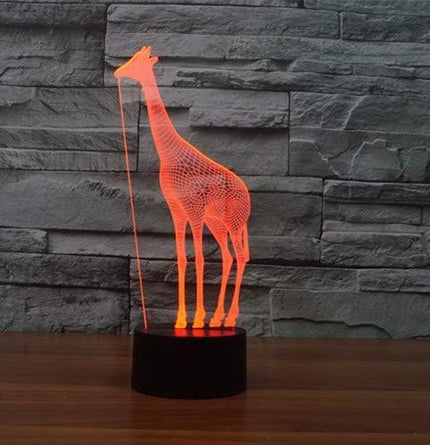 Giraffe 3D Night Light, Acrylic Giraffe USB LED Table Lamp Home r2d2 3D Arts Decor - 7 Colors Changing Bedroom Decor Night Light Gifts for Father Mother Husband Wife .. - LeafyLoom