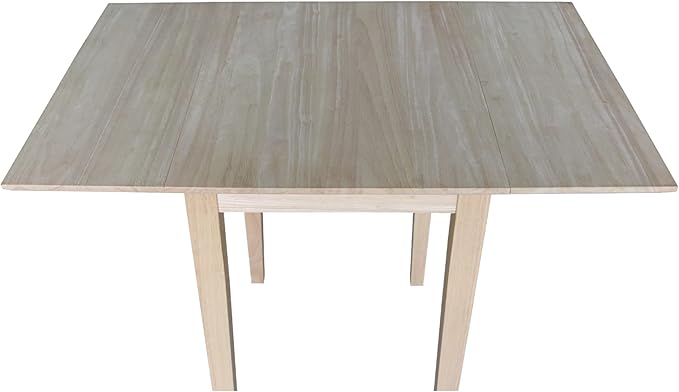 International Concepts Small Drop-leaf Table, Unfinished - LeafyLoom