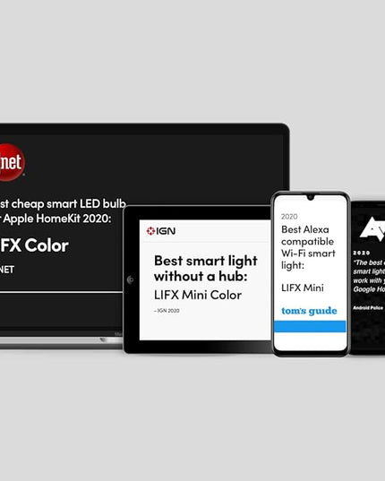 LIFX Color, 1100 lumens BR30 E26, 2.4GHz Wi-Fi Smart LED Light Bulb, Billions of Colors and Whites, No Bridge Required, Works with Alexa, Hey Google, HomeKit and Siri, Multicolor (Pack of 2) LIFX