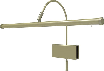 Cocoweb 19" Grand Piano Lamp - Adjustable, Antique Brass Finish, LED Clip-on with Dimmer - GPLED19ABD - LeafyLoom