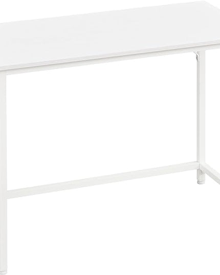 VASAGLE Computer Desk, Gaming Desk, Home Office Desk, for Small Spaces, 19.7 x 39.4 x 29.5 Inches, Modern Style, Metal Frame, Maple White ULWD041W44 - LeafyLoom