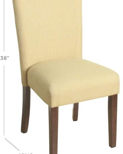 HomePop Parsons Classic Upholstered Accent Dining Chair, Single Pack, Yellow - LeafyLoom