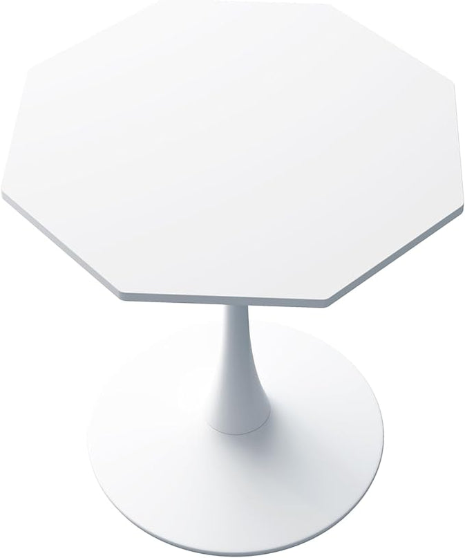 NicBex Dining Table Contemporary Kitchen Table Farmhouse Rustic 31.50" Octagonal Coffee Table with MDF Table Top,Metal Base, for Dining Room, Kitchen, Living Room, White - LeafyLoom