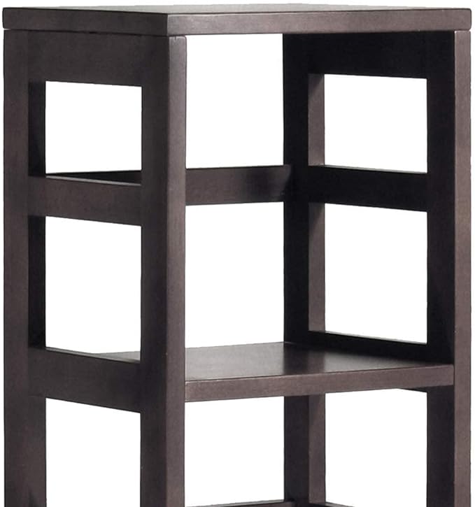 Winsome 4 tier Wood Leo model name Shelving, Small, Espresso - LeafyLoom