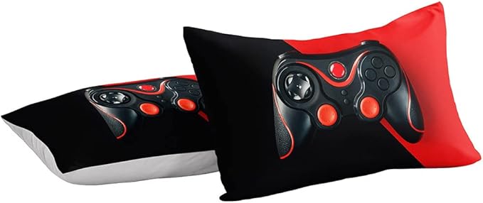 Gaming Comforter for Boys Teen,Game Contoller Bedding Set for Boys Kids,Down Alternative Comforter for All Season,Gamer Home Decor for Boys Comforter Set (Comforter-game40, Queen) - LeafyLoom