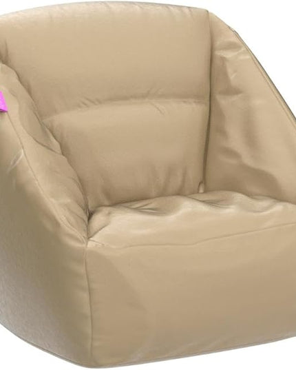 Posh Creations Structured Comfy Bean Bag Chair for Gaming, Reading, and Watching TV, Coronado Chair, Microsuede - Camel - LeafyLoom