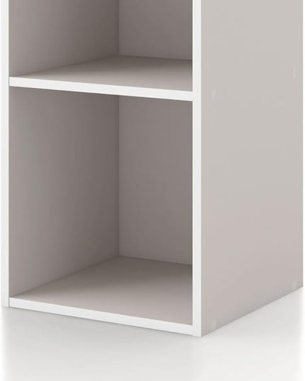 Apexa 2 Cube Storage Organizer Shelves, Stackable Wood Bookcase Fits Cubby Bins for Organization, Dorm Teen Room Decor & Home Office, Greige - LeafyLoom