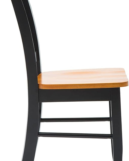 Boraam Shaker Chair, Black/Oak, Set of 2 - LeafyLoom