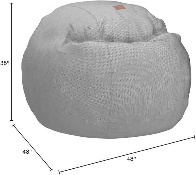 CordaRoy's Chenille Bean Bag Chair, Convertible Chair Folds from Bean Bag to Lounger, As Seen on Shark Tank, Charcoal - Queen Size - LeafyLoom