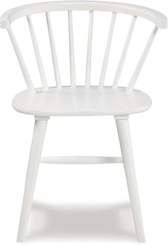 Signature Design by Ashley Grannen Modern 18" Spindle Back Dining Chair, 2 Count, White - LeafyLoom