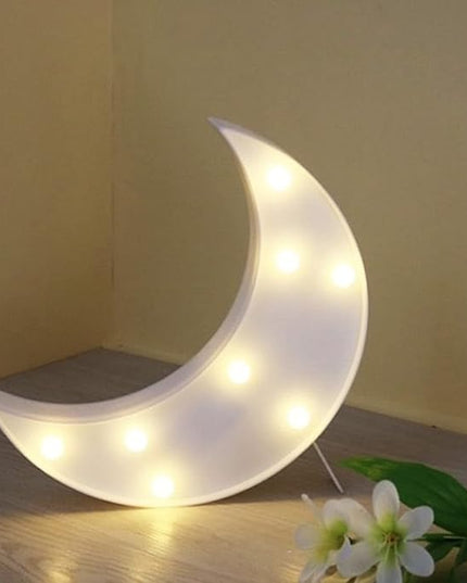 Decorative LED Crescent Moon Night Light Can Be Hung On The Wall Children’S Room Room Light, Suitable for Birthday Parties, Holiday Decorations, Baby Room Decoration. (White Moon) - LeafyLoom