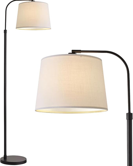 Oneach 62" Arch Floor Lamp for Living Room LED Tall Standing Light with Hanging Lamp Shade Modern Pole Lamp for Bedroom Office Study Room Kids Room - LeafyLoom